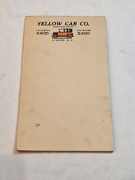 Yellow Cab Company Antique Notepad
