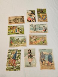 Antique Advertising Cards Lot Of 10