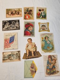 Antique Advertising Cards Lot Of 12