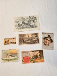 Antique Advertising Cards Lot Of 6