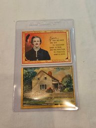Pair Edgar Allen Poe Tobacco Cards