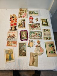 Antique Christmas Cards Lot