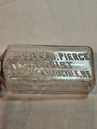 Charles H Pierce Druggist Springvale Me Glass Bottle