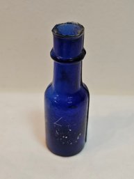 Small Antique Cobalt Blue Bottle