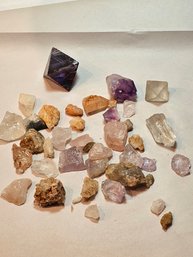 Natural Crystals Amtheyst And Quartz Lot