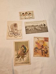 Advertising Cards Lot Of 5