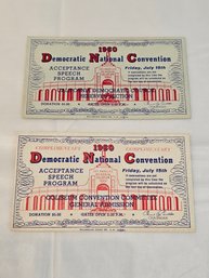 1960 Democratic National Convention Acceptance Speech Tickets