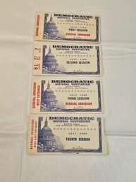 1960 Democratic National Convention Original Admission Tickets