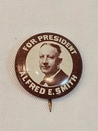 Alfred E Smith Campaign Button