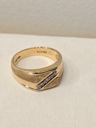 Men's 10k Gold Ring With Diamonds