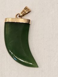 14k Gold With Jade Pendant