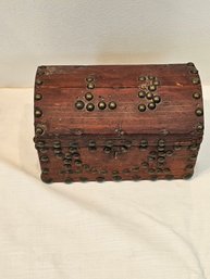 Small Antique Wood Treasure Chest