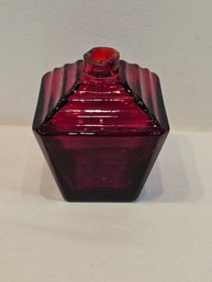 Red Glass Inkwell