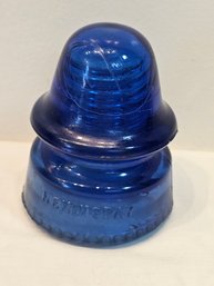 Hemingray No 19 Blue Glass Insulator