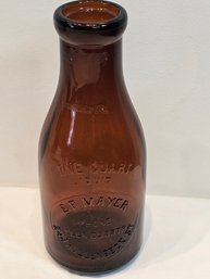 EF Mayer Brown Glass Bottle