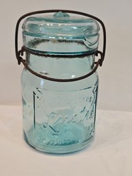 Aqua Glass Lustre Glass Jar