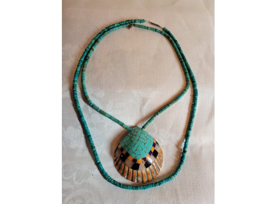 Turquoise Bead Necklace Pair