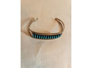 Zuni Sterling And Turquoise Bracelet