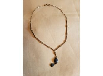 Sterling And Lapis Necklace