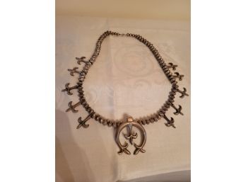 Antique Silver Squash Necklace