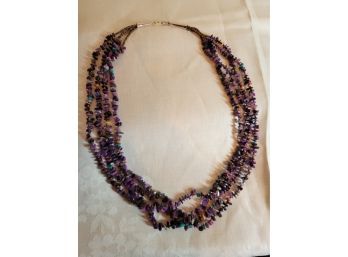 Hopi Purple Beaded Necklace