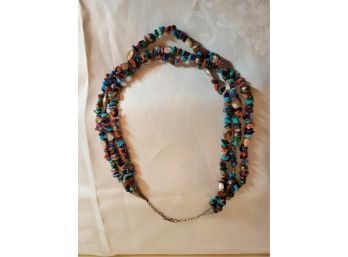 Turquoise  And Stones Necklace