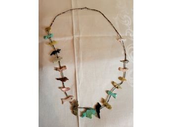 Fetish Necklace With Turquoise And Stone