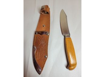 Swedish Rostfri Fishing Knife With Sheath