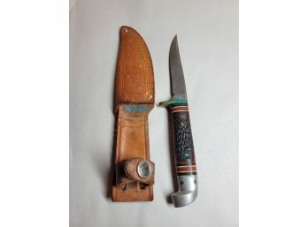 Vintage Hunting Knife With Sheath