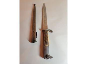 German K98 Stag Horn Grip Bayonet With Scabbard