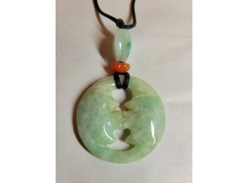 Jade Moon Pendant Necklace