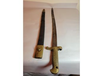1800s Military Bayonet With Scabbard