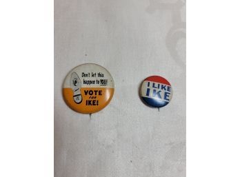 Political Campaign Buttons Ike Lot
