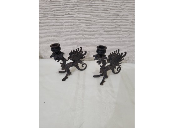 Cast Iron Candle Holders
