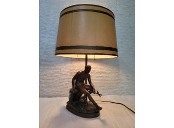 Bronze Hermes Lamp