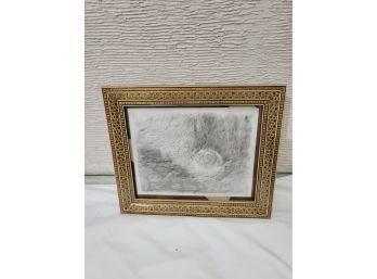 Abstract Pencil Sketch In Amazing Wood Frame