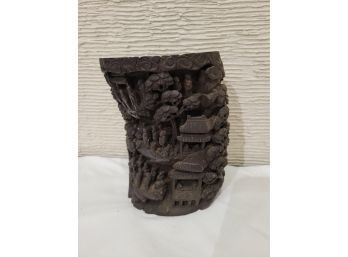 Antique Wooden Chinese Brushpot