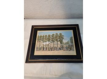 Antique French Colored Engraving