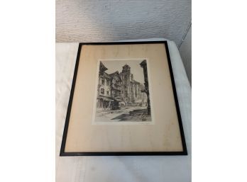 R. Stephens Wright Signed Etching