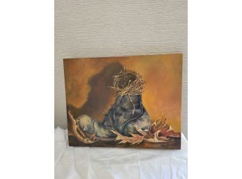 Boot And Nest Pil Painting By Jeanne Lachance