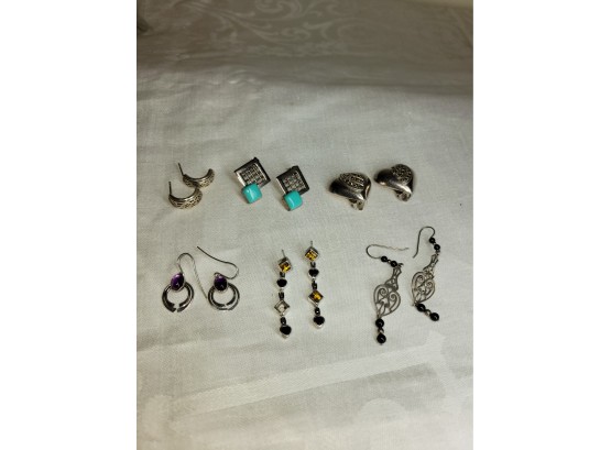 Sterling Earrings Lot 17