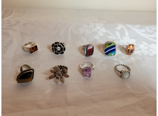 Sterling Ring Lot Sized 6 To 7