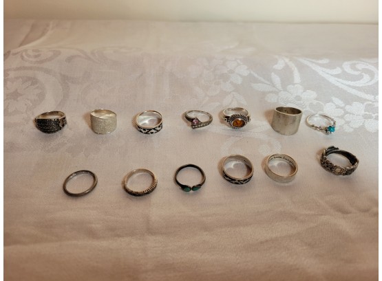 Sterling Ring Lot Sized 6 To 7