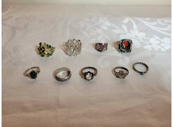 Sterling Ring Lot Sized 4 To 5