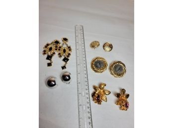 French Costume Earring Lot Orchard Ear Antigone And Others