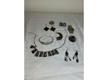Assorted Mexican Alpaca Jewelry Lot