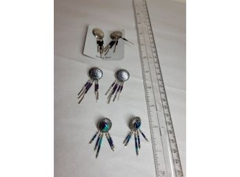 Native American Sterling Earrings No 157