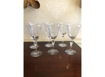 Etched Wine Glasses