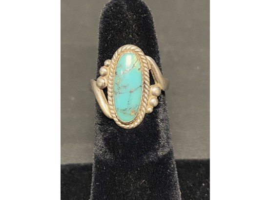 Sterling Turquoise Ring - Bell