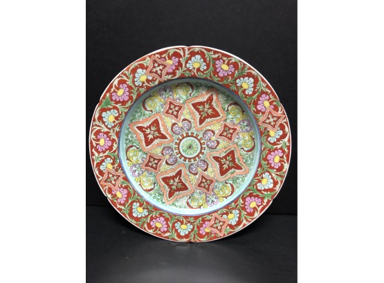 Vintage Red & Green Plate